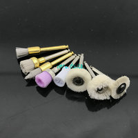 80 sztuk Dental Prophy szczotka do polerowania puchar Alumina nylonowa wełna tarcza filcowa 3